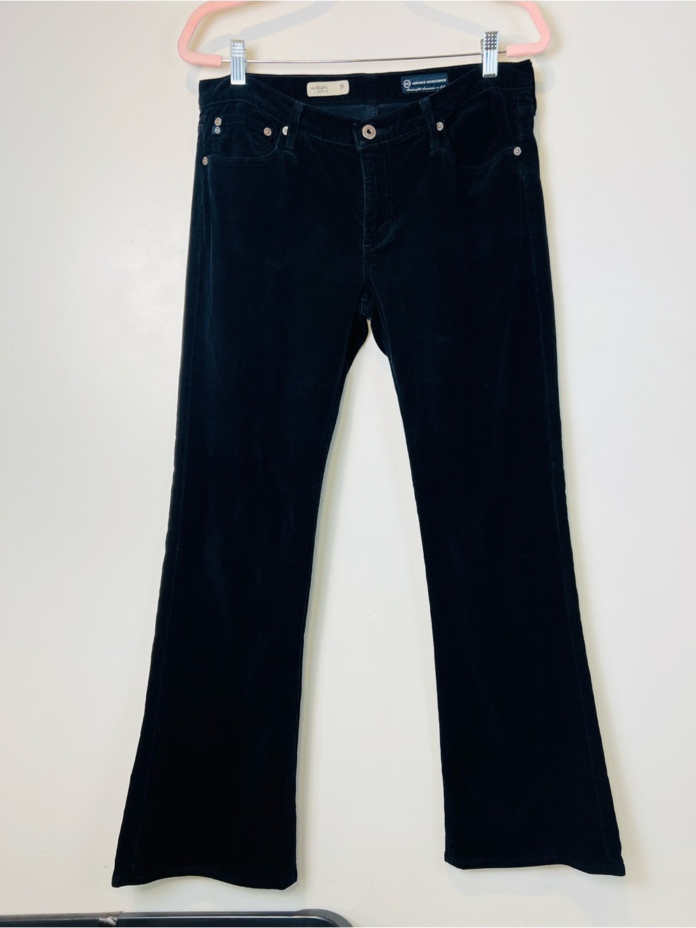 AG Adriano Goldschmied The Angel Bootcut Black Corduroy pants 31